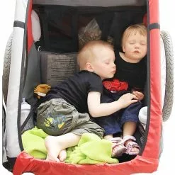 Maxxus Remorque Vélo Double Pour Enfant Avec Kit Piéton -Sonnettes et klaxons pour vélo Soldes remorque velo double pour enfant avec kit pieton 1