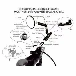 Rétroviseur ROAD Mirrycle Pour Cocotte Shimano STI -Sonnettes et klaxons pour vélo Soldes retroviseur road mirrycle pour cocotte shimano sti 3