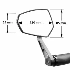 Humpert - Ergotec Rétroviseur Vélo Et VAE M-77 Ergotec à Bras Court -Sonnettes et klaxons pour vélo Soldes retroviseur velo et vae m 77 ergotec a bras court 2