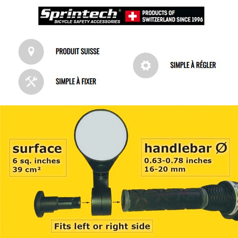 Rétroviseur Vélo Assistance électrique Sprintech Compact 5 Rétroviseur Vélo Assistance électrique Sprintech Compact – Image 5