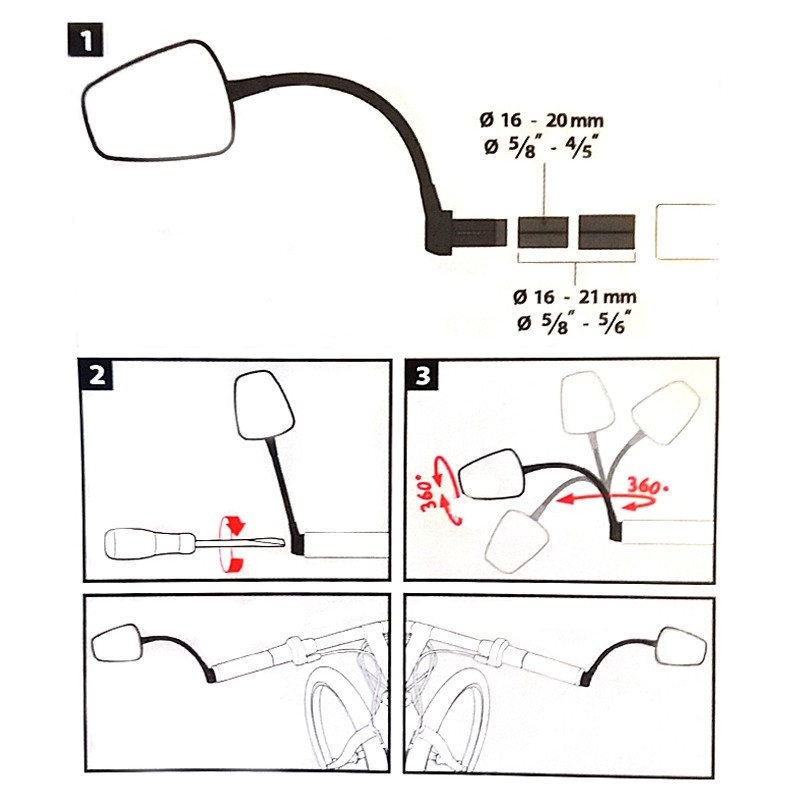 Rétroviseur Vélo ZEFAL Espion 2 Rétroviseur Vélo ZEFAL Espion – Image 2