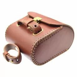 Sacoche De Selle Vélo Vintage En Cuir Brun -Sonnettes et klaxons pour vélo Soldes sacoche de selle velo vintage en cuir brun 1