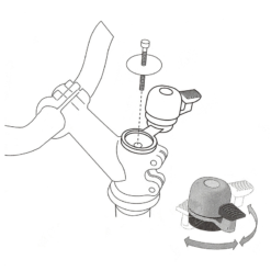 Sonnette De Potence Mirrycle Headset Mount 270 -Sonnettes et klaxons pour vélo Soldes sonnette de potence mirrycle headset mount 270 2