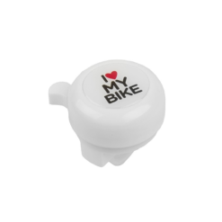 M-Wave Sonnette I Love My Bike - Blanche