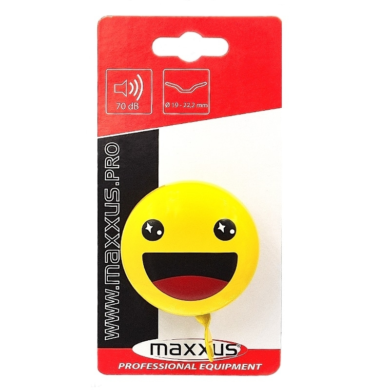 Maxxus Sonnette Vélo Smiley Jaune 60 Mm 2 Maxxus Sonnette Vélo Smiley Jaune 60 Mm – Image 2