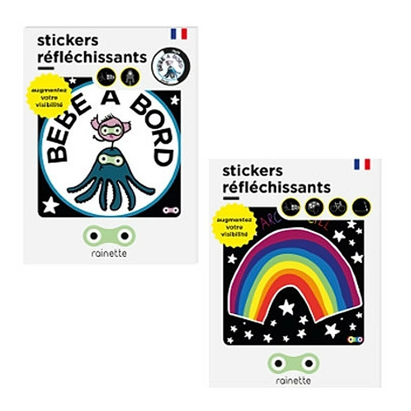 Sticker Réfléchissant Autocollant Vélo Rainette 1 Sticker Réfléchissant Autocollant Vélo Rainette