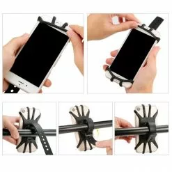 Ax.Bike Support Pour Smartphone En Silicone Pour Guidon Vélo -Sonnettes et klaxons pour vélo Soldes support pour smartphone en silicone pour guidon velo 2